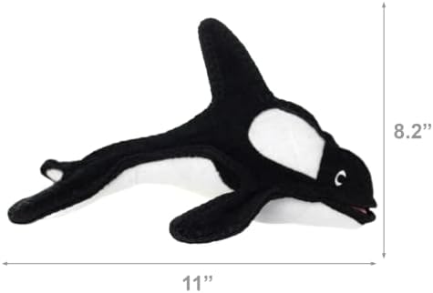 TUFFY® - 2 Pack Original : Killer Whale Dog Toy : : Ultra Durable Plush Toy with Multiple Layers & Reinforced Seams, Washable and Floats, Original Construction