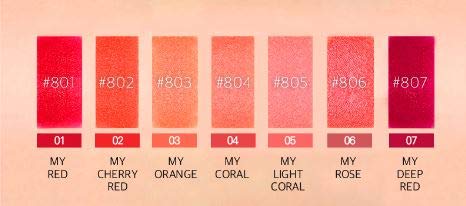 bom My Lipstick #802 Cherry Red Long Lasting Red Matte Lipstick Velvet Texture