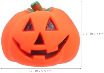 POPETPOP 2 Pcs Dog Pumpkin Chew Toys: Rubber Dog Squeaky Molar Toys for Puppy Playing&Amp;Teeth Clean - Halloween Pet Supplies