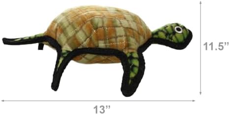 TUFFY® : 2 Pack Turtle Dog Toy: Ultra Durable Plush Toy with Multiple Layers & Reinforced Seams, Washable and Floats, Original Construction