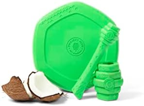 PROJECT HIVE ·PET COMPANY· Dog disc - Great for Fetch - Includes a Lick mat on Back - Floats in Water, Smooth Glide - Made in The USA (Tropical Coconut)
