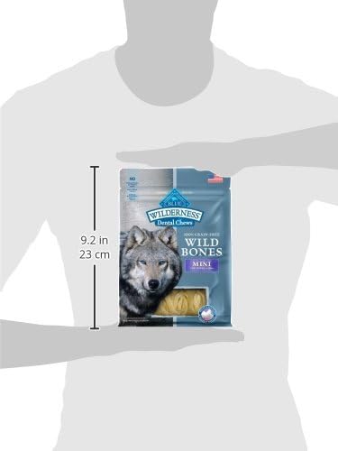 Blue Buffalo Wilderness Mini Dog Dental Chews, Grain-Free, 10 oz | Reduces Tartar & Plaque, Freshens Breath, Sized for Dogs 5-15 lbs., No Artificial Preservatives