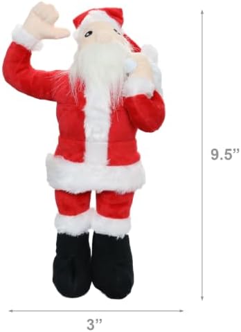 MIGHTY Tuffy 2 Pack Santa Ultra Durable Plush Dog Toy