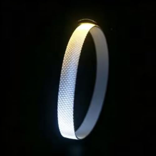 USB Rechargeable LED Pet Leg Bands 8.3×1 Inch, Adjustable 4cm | 3 Light Modes | Halloween Night Dog Walking Safety Glow Straps for Dogs, Cats & Adults 18+ (2-Pack)，White