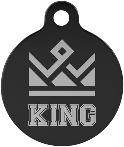 Signature Custom Laser Engraved Anodized Aluminum Pet ID Tags (Blue, Round 1 1/4")