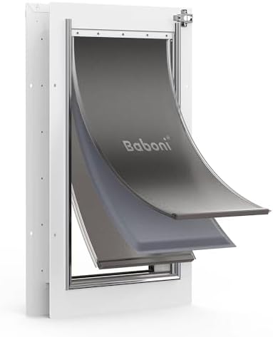 Baboni Dog Door for Door,Metal Frame,Large
