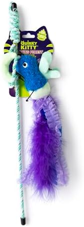 Quirky Kitty Glowing Forest Firefly Wand Catnip Cat Toy for Night Play Time