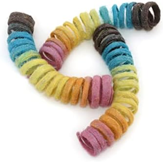 Glaciart One Felt Spring Cat Toy – 3 Pcs Soft Fuzzy Enrichment 100% Natural Wool - Interactive Stretchable Play Cat Toy Set - Safe for Pets, Non-AZO Colored Dyes - 30” Long