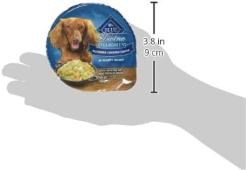 Blue Buffalo Delights Rotisserie Chicken Wet Dog Food, 3.5 oz, 12 ct | Small Breed Formula, Grain-Free, Real Chicken First, in Hearty Gravy, No Corn, Wheat, or Soy