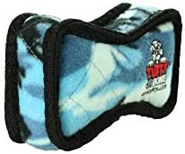 TUFFY - World's Tuffest Soft Dog Toy - Junior Bone -Squeakers -Multiple Layers. Made Durable, Strong & Tough.Interactive Play(Tug, Toss & Fetch). Machine Washable & Floats (Camo Blue, Bone2 2 Pack)