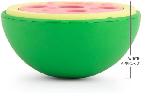 Jeffers Pet Natural Rubber Dog Chew Toy – Watermelon, Small – Treat Dispensing, Vanilla Scent, Durable, Non-Toxic, Dishwasher Safe, Interactive Fetch & Tug Toy - Perfect for Training
