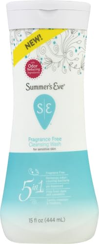 Summer's Eve Fragrance Free All-Over Feminine Wash, Gentle pH-Balanced Body Wash for Women, Removes Vaginal Odor, 15 Fl Oz (Pack of 2)