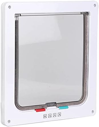 Yoidesu Pet Screen Door 9 x 8 inchs Screen Door Protector Lockable Magnetic SelfClosing Screen for Dogs and Cats up to 28 lb(White)