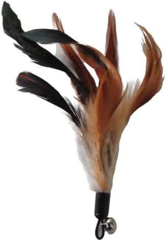 Cat Toys - No Chemical Dyeing Cat Feather Toys for Indoor Cats - Include Cat Wand and Natural Feather Refills