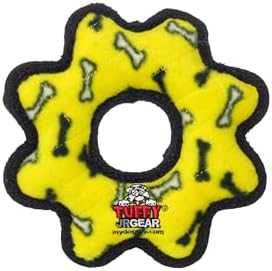TUFFY® : Gear Ring Dog Toy: Ultra Durable Plush Toy with Multiple Layers & Reinforced Seams, Washable and Floats, Original Construction