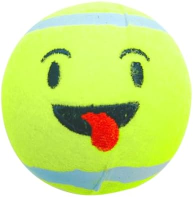3-Pack Tennis Ball Dog Toys with Squeaker, Interactive Fetch Play for Pets 40 lbs and Over ，Training Balls for Indoor & Outdoor Exercise, 3.28-inch (Yellow, 12PCS)