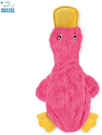 Best Pet Supplies Interactive Squeaky Dog Toy - Crinkle Duck Set | Pack of 3, Stuffing Free Body, Soft, Squeaks & Crinkles, No Mess, Perfect for Moderate Chewers, Toss and Fetch Play