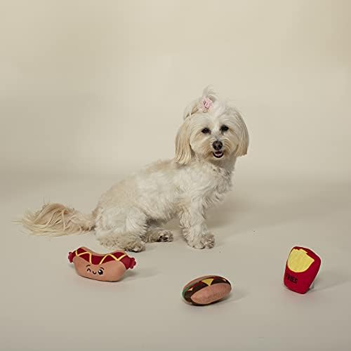 Fringe Studio Plush Dog Toy Set, Fast Foods, 3 Piece Set, PetShop Collection (289504)