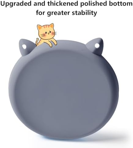2Pcs Silicone Slow Feeder Cat Bowl,Puzzle Feeder,Interactive Toys,Slow Feeding cat Bowl Suitable for All Dry and Wet Foods,Easy to Clean Silicone Bowls(Grey and Pink)