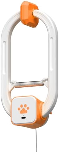 Interactive cat toy, Electric cat teaser, Door clip, 2 Motion modes,Orange | 360° Rotation • Random Jumping • Type-C Rechargeable • Door Clip Design • For Indoor Cats,Cat door toy