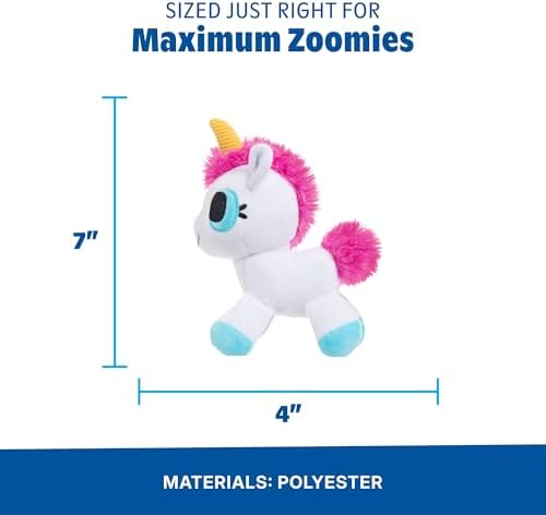 BarkBox Bob the Barking Unicorn Dog Toy - Toy for Small Dogs