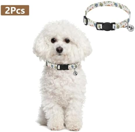 Cute Turtles Cat Collar 2 Pack Soft Cat Collar Adjustable 10.6 to 17.1 Inches