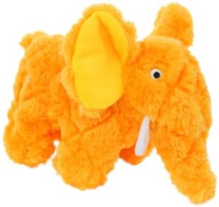 MIGHTY Tuffy Orange Elephant Ultra Durable Plush Dog Toy