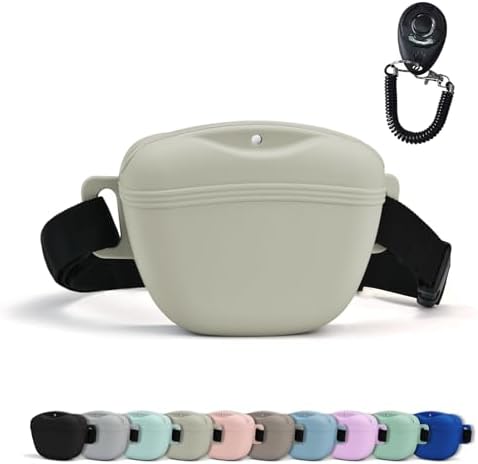 AUDWUD Magnetic Dog Treat Pouch with Adjustable Belt for All Waist Sizes