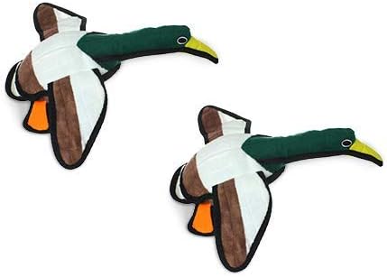 TUFFY® : 2 Pack Duck Dog Toy: Ultra Durable Plush Toy with Multiple Layers & Reinforced Seams, Washable and Floats, Original Construction