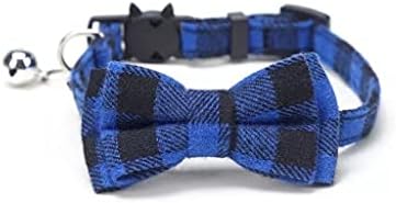 Colorful Plaid Grid Collars Cotton Striped Bowknot Bow Tie Puppy Small Dog Party Bandana Collar