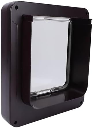 Cat Door, Smart Sensing Technology and Entry Direction Control Exterior Cat Door, Electronic Pet with 2 Collar Sensors for Interior and Exterior Doors