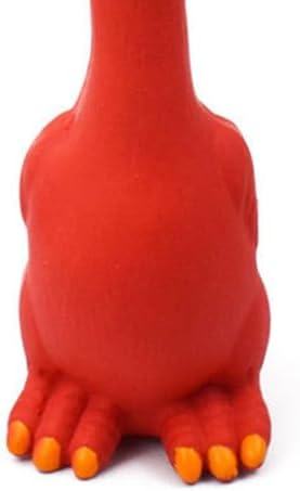 Squeaky Chicken Toy, Latex Rubber Screaming Chicken Toy, Chew Toy, Teething, Stress Relief,for Small Medium Large Dogs, Indoor Outdoor Play(Red)