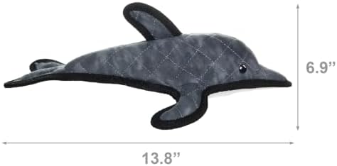 TUFFY® - 2 Pack Original : Dolphin : : Ultra Durable Plush Toy with Multiple Layers & Reinforced Seams, Washable and Floats, Original Construction