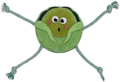 Fuzzl Eco Leather Super Sprout Natural and Tough Dog Toys - Long Lasting Chew Toys for Aggressive Chewers - Strong Dog Toy for Dogs and Puppy