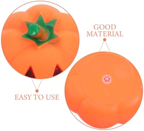 POPETPOP 2 Pcs Dog Pumpkin Chew Toys: Rubber Dog Squeaky Molar Toys for Puppy Playing&Amp;Teeth Clean - Halloween Pet Supplies