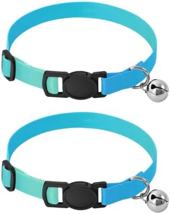 Blue Gradient Adjustable Buckle Kitten Collar 2 Pack Collar for Puppy
