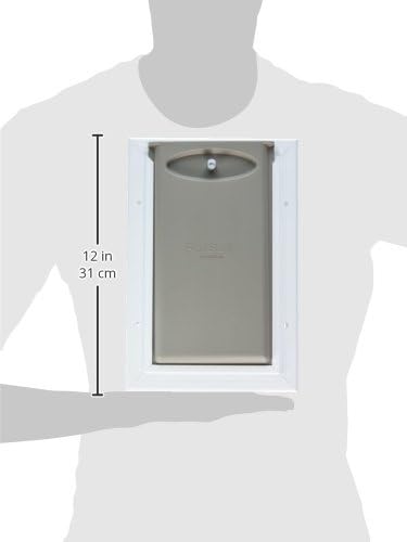 PetSafe Freedom Aluminum Pet Door, Dogs & Cats Under 15 lbs, Small, White | Solid Aluminum Frame, Tinted Vinyl Flap, Flap Opening 5.25" W x 8.125" H, Fits Doors 3/8-2 in Thick