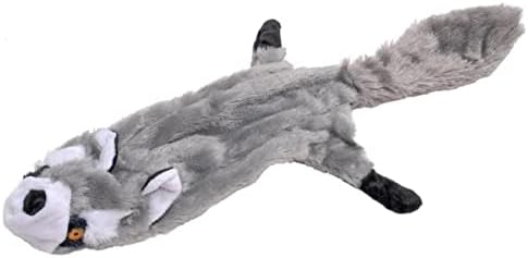Jeffers Pet Thinnies, 21" | Unstuffed with No Squeaker with Rope | Raccoon