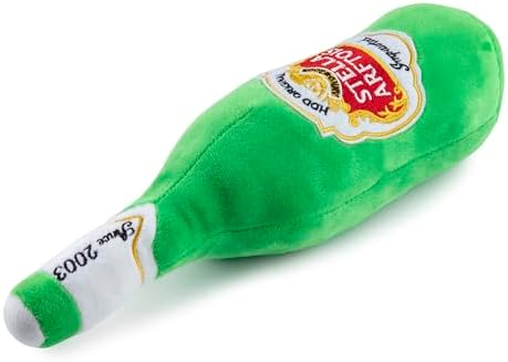 Haute Diggity Dog Stella Arftois Beer Bottle Plush Dog Toy Drink Parody Toy