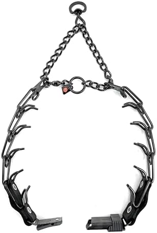 Herm Sprenger 2.25mm Prong Collar for Dog Training – Quick Release Clicklock & Swivel Ring - Dog Training Collar with Black Stainless Steel 2.25mm Prongs for Small Dogs (14-19" Neck)