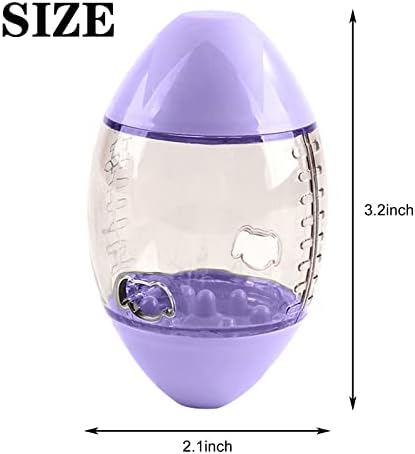 ALI2 Bearded Dragon Feeder Toy Rugby Shape, Reptile Interactive Enrichment Toy for Lizard, Gecko and Small Animals