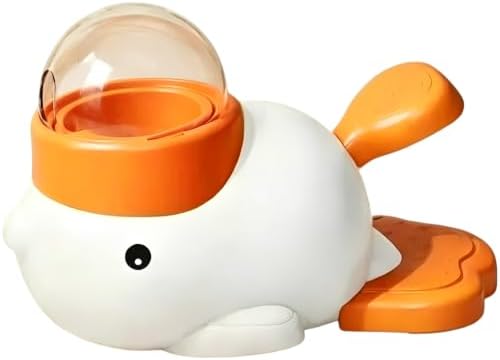 Duck Shaped Dog Treat Dispenser, Interactive Pet Puzzle Feeder Toy, Automatic Pet Food Launcher for Cats, Relieves Boredom, Encourages Slower Eating