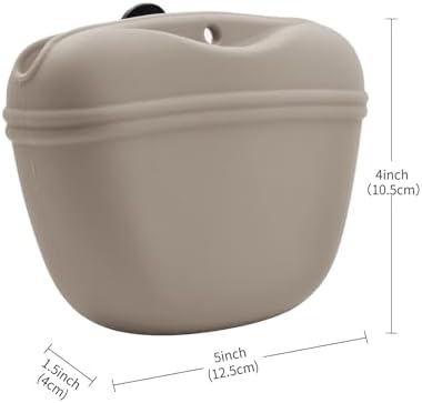 AUDWUD Silicone Dog Treat Pouch with Clicker Magnetic Closure Secure Clip