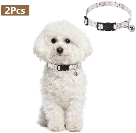 Watercolor Wildflowers Easy to Wear Pet Collars 2 Pack Cat Neck Collar