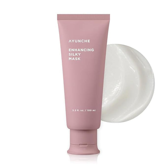 AYUNCHE Enhancing Silky Hair Mask 3.3 fl. oz. (100ml) [For Dyed & Damaged Hair] | Nourishing & Smoothing Deep Conditioner with Camellia Oil | Korean Salon Brand