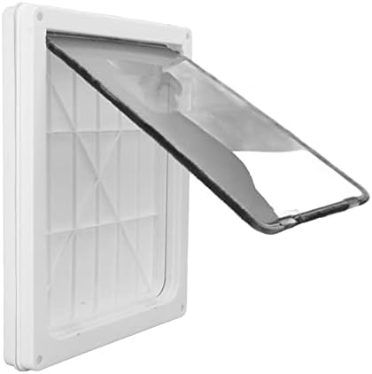 GLOGLOW Automatic Cat Door with 4 Way Locking and Screw Fixing for Dog Proof Pet Food Guard Indoor Use (L)