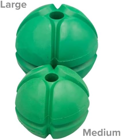 PetKORE: FloTex Ball - Medium - 2.5", Green, Dog Toy, Proprietary Rubber, Patented Open Airflow Grooves, Bounce-Fetch-Chew, Pet Indoor-Outdoor Play