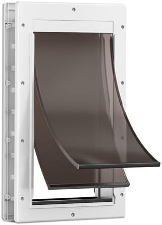 Plastic Dog Door for Door, Large Doggy Door for Pets Up to 100 LB