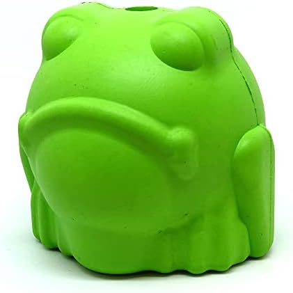 SodaPup MuttsKickButt Bullfrog – Durable Dog Treat Dispenser & Chew Toy Made in USA from Non-Toxic, Pet Safe, Food Safe Natural Rubber for Mental Stimulation, Problem Chewing, Calming Nerves & More