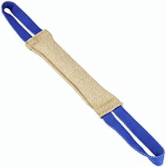 Herm Sprenger - Jute Dog Tug Toy - Jute Dog Training Tool with 2 Handles for Training, Interactive Play, Tough Tug of War, for Small Medium Large Breeds (Small)